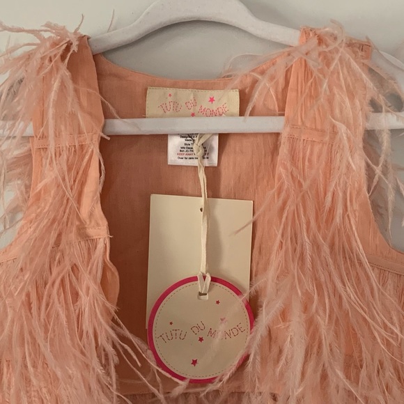 Tutu du Monde feather vest with tags - Picture 7 of 7